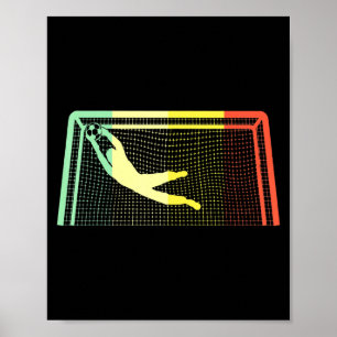 Affiche Gardien de but de football vintage pour garçons fi