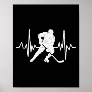 Affiche Gardien de but de hockey sur glace drôle Battement