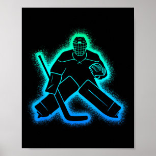 Affiche Gardien de but de hockey sur glace enfants hommes
