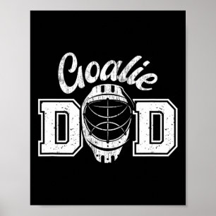 Affiche Gardien de but de hockey sur glace Papa fier Gardi