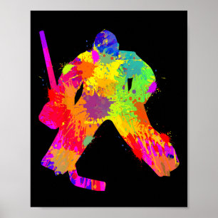Affiche Gardien de but de hockey sur glace pour garçons et