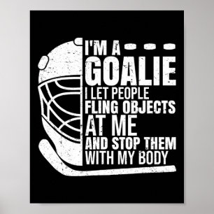 Affiche Gardien de but Gardien de hockey sur glace Drôle J