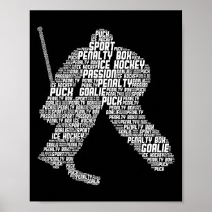 Affiche Gardien de hockey sur glace hockey jeunesse hommes