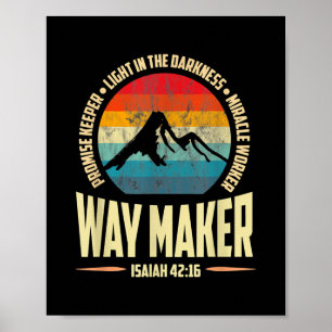 Affiche Gardien de promesses de waymaker vintage Miracle W