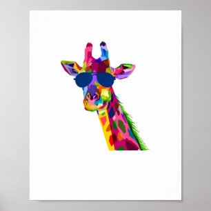 Affiche Gardien de zoo de girafe Safari Animal Girafe