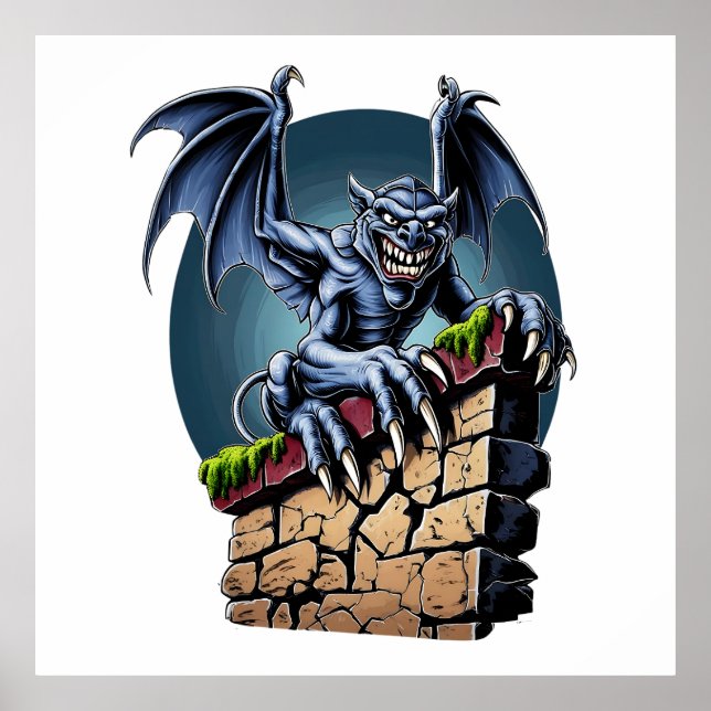 Affiche Gardien des hauteurs : Une oeuvre de Gargoyle goth (Devant)
