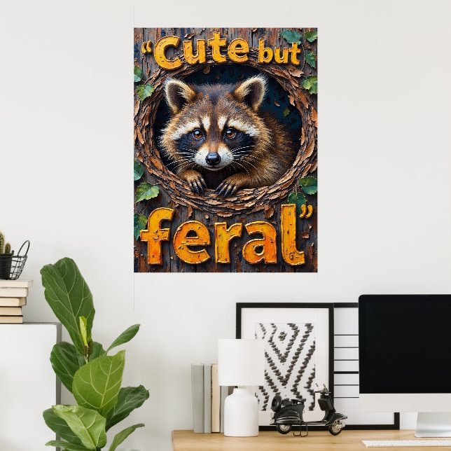 Affiche Gardien du nid : Perche de Raccoon (Bureau à domicile)