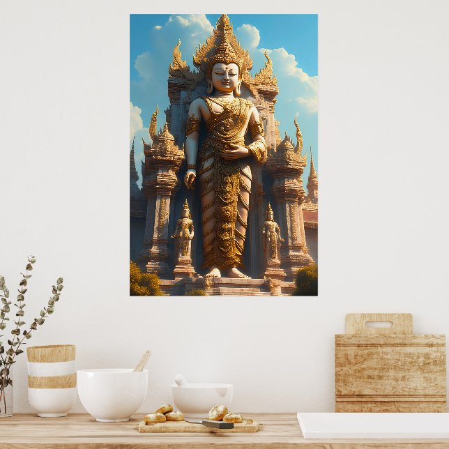Affiche Gardien du temple thaïlandais doré (Cuisine)