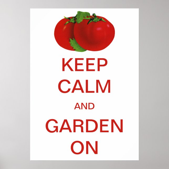 Affiche Gardiner en restant zen avec des tomates Vintage (Devant)