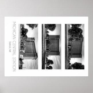 Affiche Gare centrale du Michigan