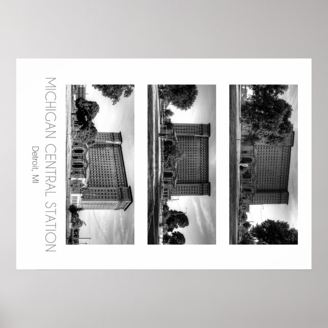 Affiche Gare centrale du Michigan (Devant)