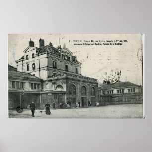 Affiche Gare de Dijon-Ville 1851 Photographie Vintage Phot