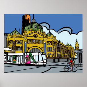 Affiche Gare de Flinders Street