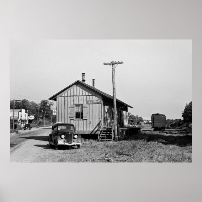 Affiche Gare de Lothair (Maryland), 1937 (Devant)