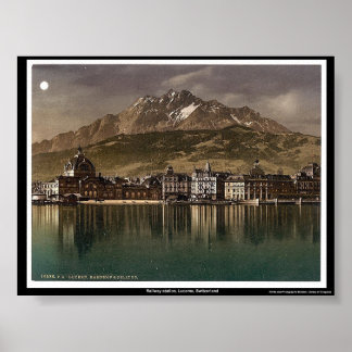 Affiche Gare de Lucerne, Suisse