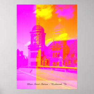 Affiche Gare de Main Street - Richmond, Virginie