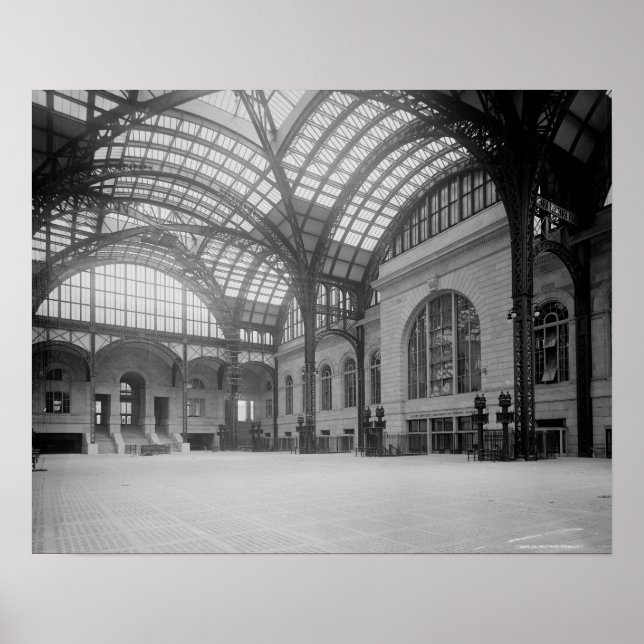 Affiche Gare de Pennsylvanie, salle principale, 1915. Phot (Devant)