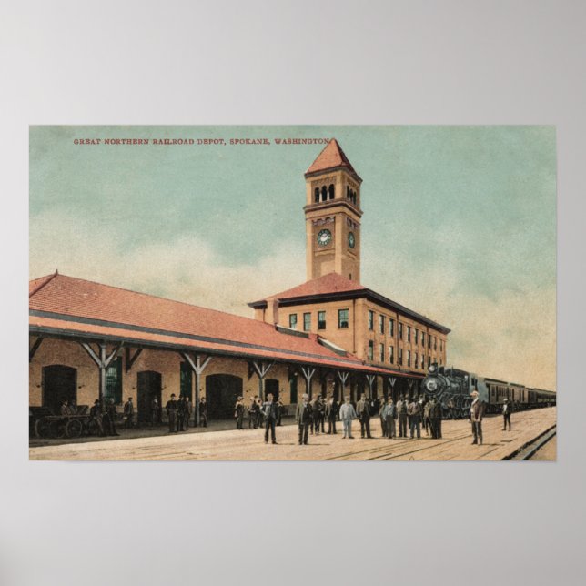 Affiche Gare du Great Northern Railroad (Devant)