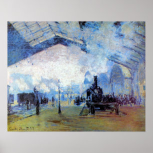 Affiche Gare Saint-Lazare de Claude Monet