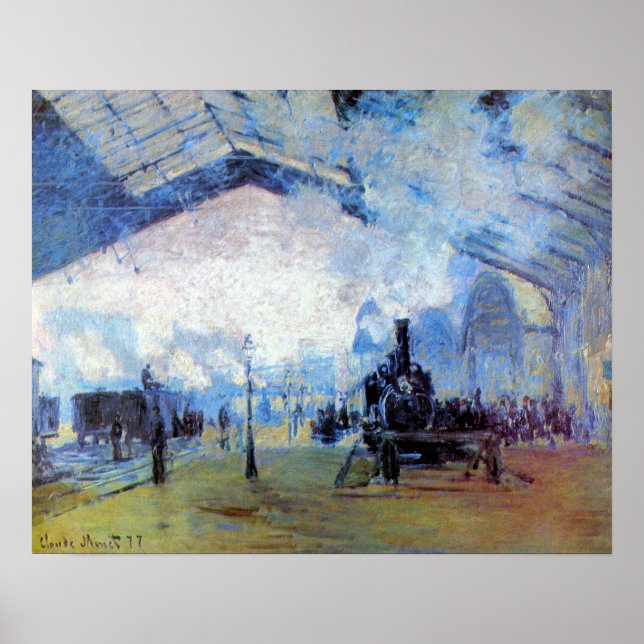 Affiche Gare Saint-Lazare de Claude Monet (Devant)