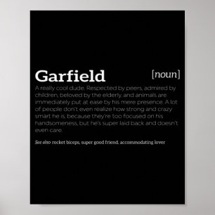 Affiche Garfield est un Cool Dude Fun Compliment