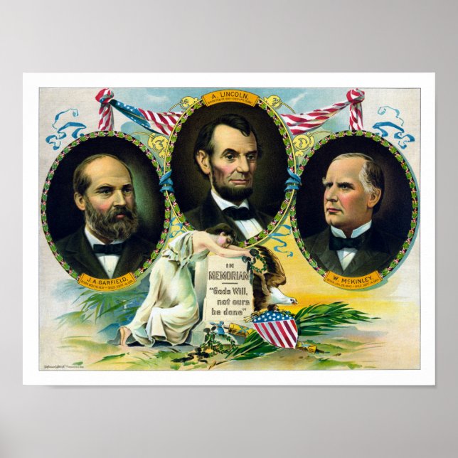 Affiche Garfield, Lincoln et McKinley — En mémoire (Devant)