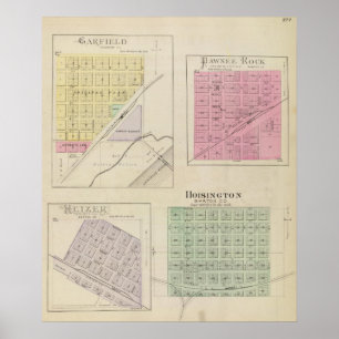 Affiche Garfield, roche de Pawnee, Heizer, Hoisington, le