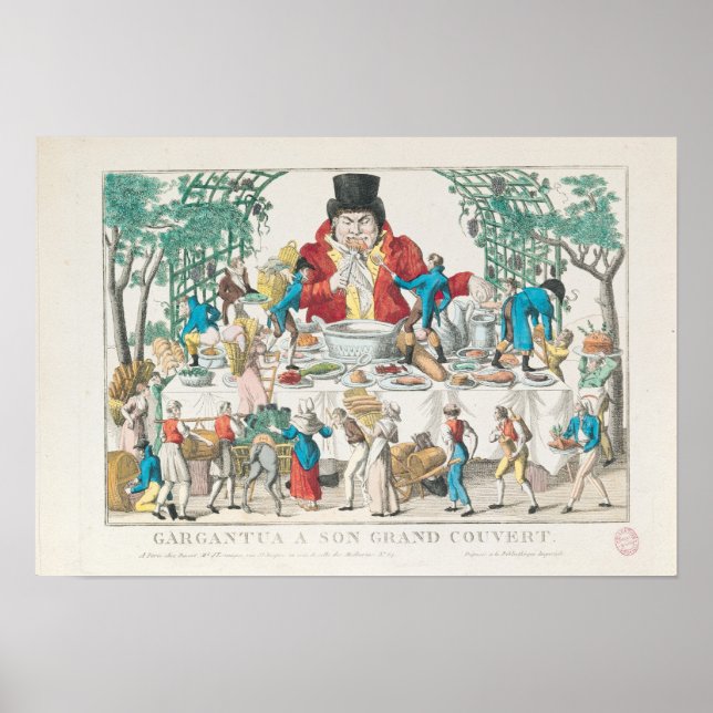 Affiche Gargantua à sa Table (Devant)