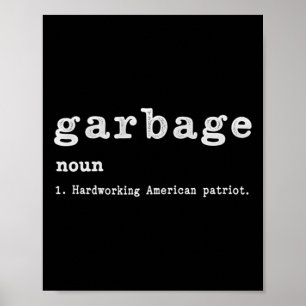 Affiche Garge Noun Américain Travailleur Trump 2024 Soutie