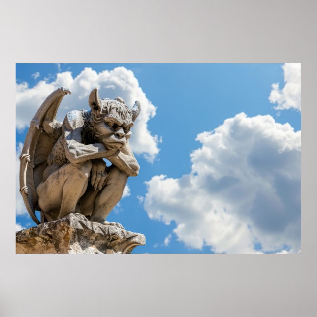 Affiche Gargoyle et nuages (Devant)