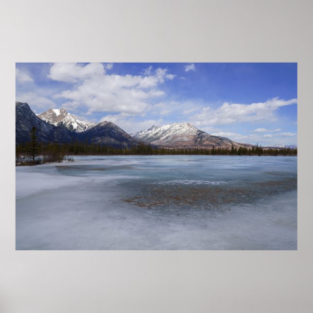 Affiche Gargoyle Mountain et Froid Athabasca River (Devant)