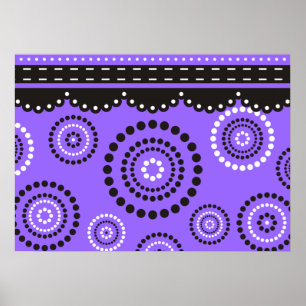 Affiche Garland ARTdeco noir blanc + votre couleur de dos