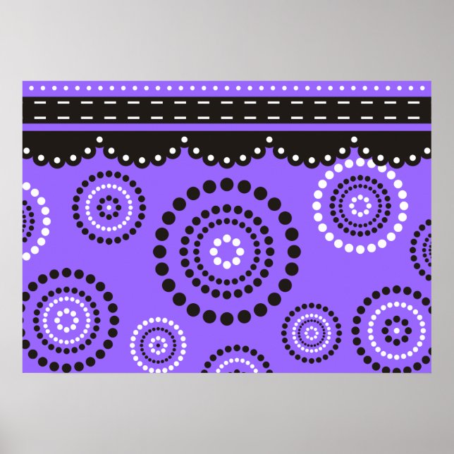 Affiche Garland ARTdeco noir blanc + votre couleur de dos (Devant)