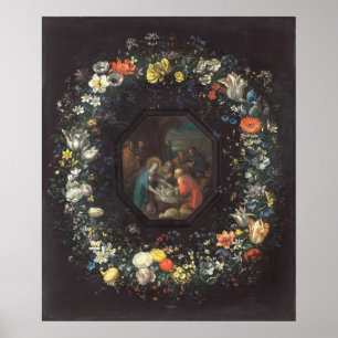 Affiche Garlande de fleurs - Frans Francken Fine Art