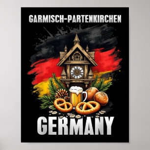Affiche Garmisch partenkirchen Allemagne Souvenir Voyage