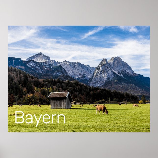 Affiche Garmisch Partenkirchen Alpes Bavière Allemagne (Devant)