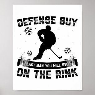 Affiche Gars de la défense de hockey sur glace derniers ho