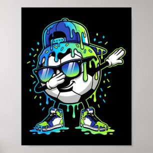 Affiche Gars garçons kids avec glace Dabbing Soccer Sprink