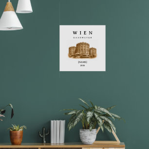 Affiche Gasomètre personnalisé de Vienne Nom & Année