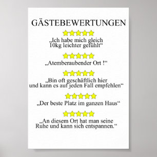 Affiche Gästebwertung WC - Gäste Toilette