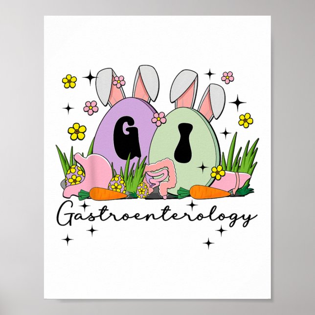 Affiche Gastroentérologie Gi Nurse Easter Bunny Endoscopie (Devant)