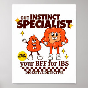 Affiche Gastroentérologue Intestin Rétro Cadeau Ibs Gi Nur