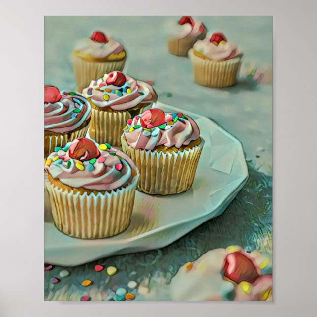 Affiche Gâteau à la crème glacée (Devant)