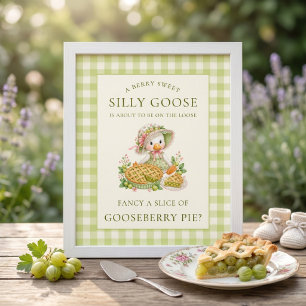 Affiche Gâteau aux groseilles de l'oie idiote Baby Shower