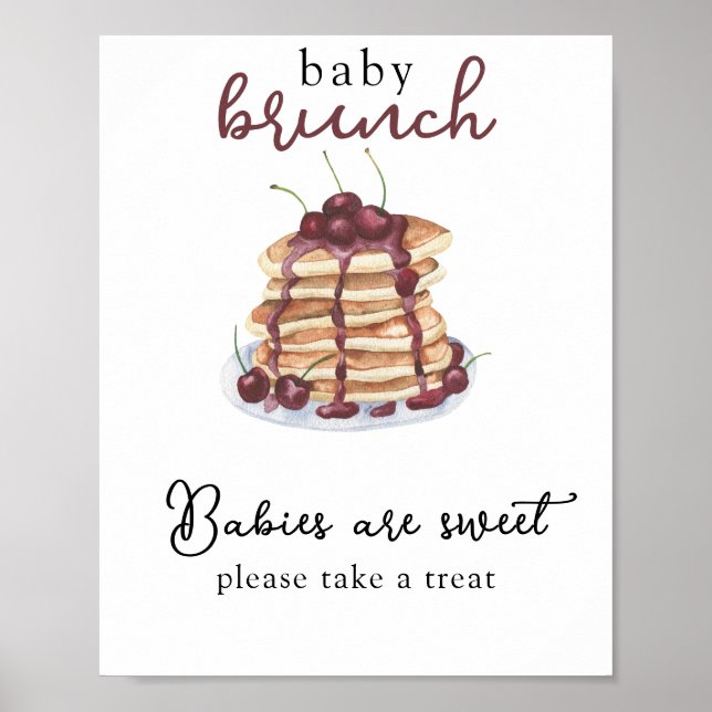 Affiche Gâteau bébé Baby shower Les bébés sont mignons (Devant)