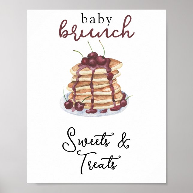 Affiche Gâteau bébé douche Sweets and Treats (Devant)