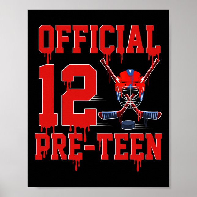Affiche Gâteau de 12e anniversaire officiel de pré-adolesc (Devant)