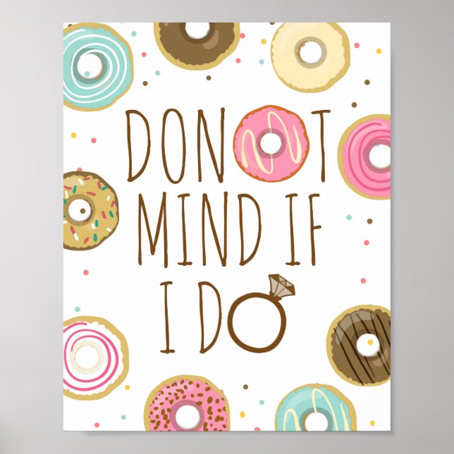 Affiche Gâteau Donut Si Ça Me Dit Enterrement de Vie de Je (Devant)