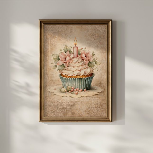 Affiche Gâteau Floral (Créateur téléchargé)