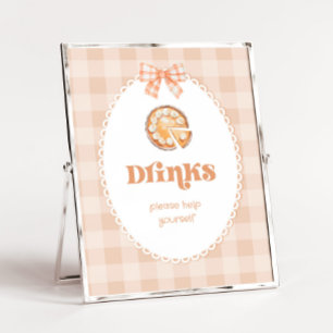 Affiche Gâteau Little Cutie anniversaire table de boissons